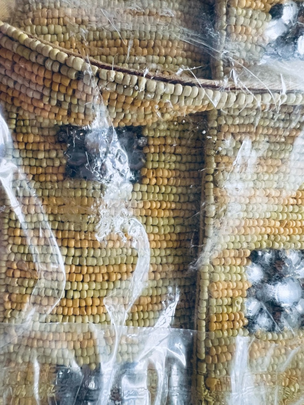 Anthropologie The Fiona Beaded Bag Yellow Geometric - Picture 9 of 9